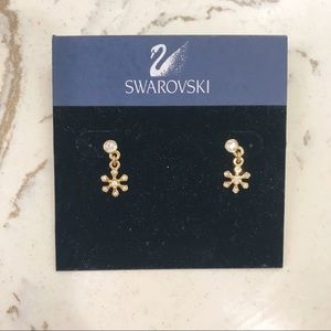 SOLD Swarovski Dangling Daisy Earrings